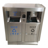 街道小區(qū)學(xué)校戶外分類不銹鋼垃圾箱