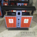 公園景區(qū)戶(hù)外鋼木分類(lèi)垃圾桶