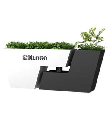 戶外創(chuàng)意不銹鋼隔斷花盆組合
