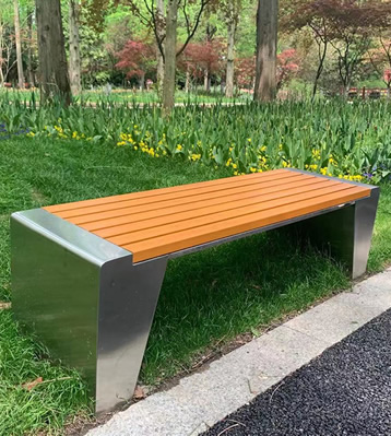 公園景區塑木公共休閑座椅